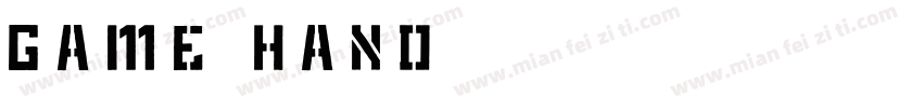 game hand字体转换